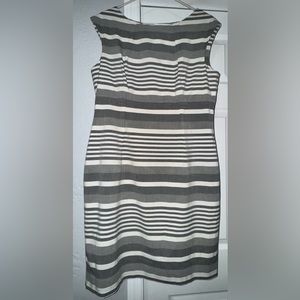 Calvin Klein Striped Sheath Dress Size 14 excellent condition